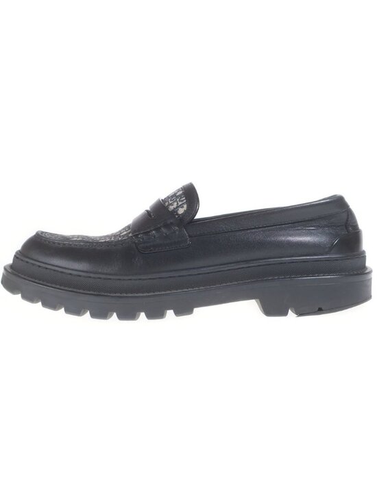 Dior Explorer Loafer Calf Jacquard Loafers Black